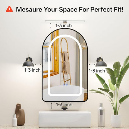 LED Arched Bathroom Medicine Cabinet - Image 6