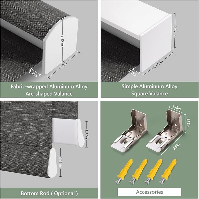 ZSHINE Motorized Blackout Window Blinds Customize Width Remote Control Wireless - Image 4