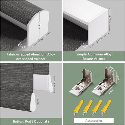 ZSHINE Motorized Blackout Window Blinds Customize Width Remote Control Wireless - Image 4