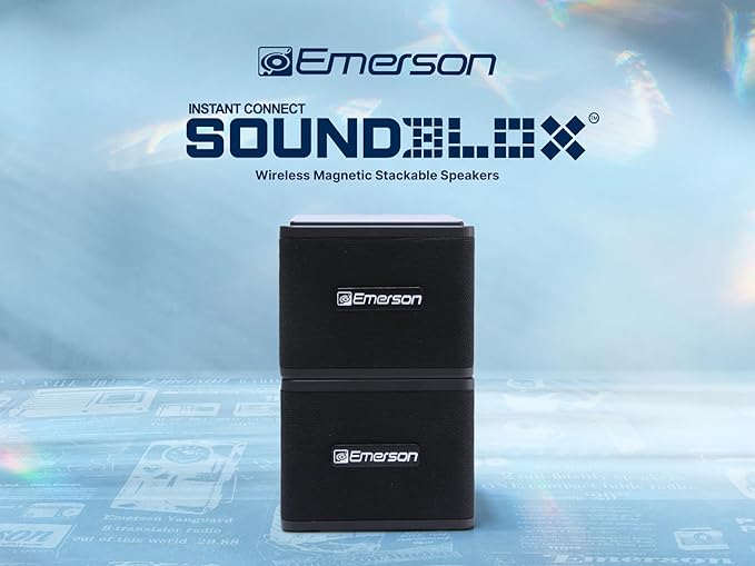 Emerson EAS-3006-BK Sound Blox – Wireless Magnetic Stackable Bluetooth Speakers - Image 5