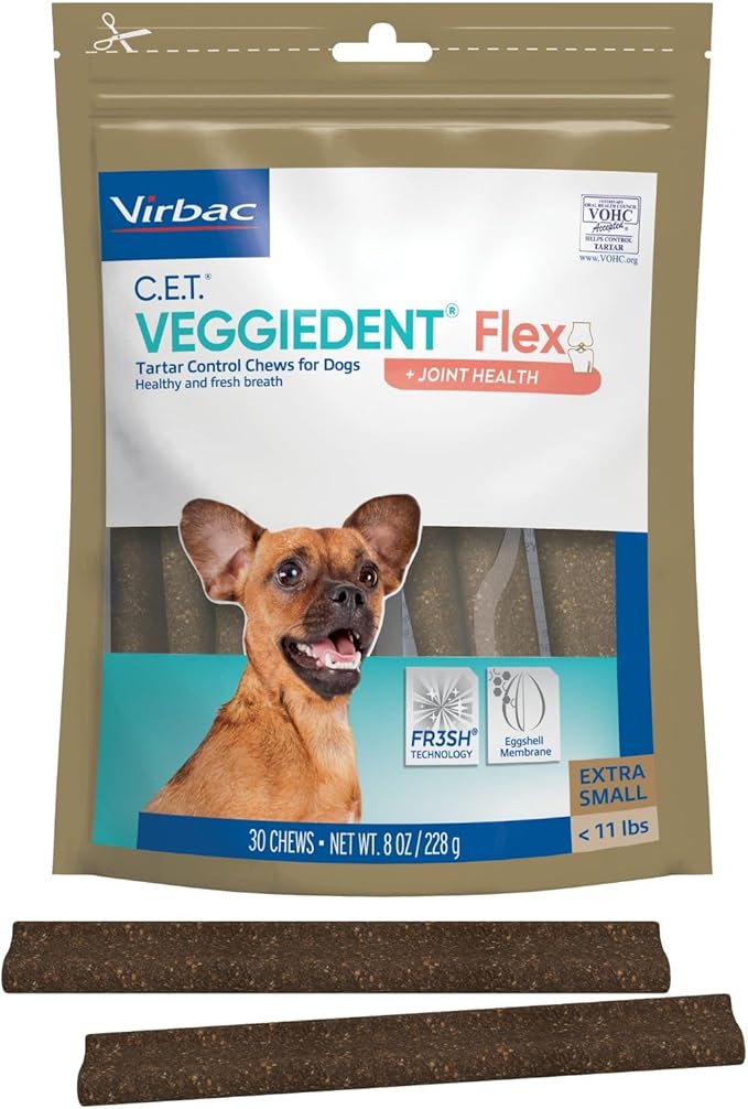 Virbac C.E.T. VEGGIEDENT Flex Tartar Control Chews by Virbac