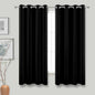 KOUFALL 64 Inch Curtains Black Blackout Insulated Thermal Curtains by KOUFALL