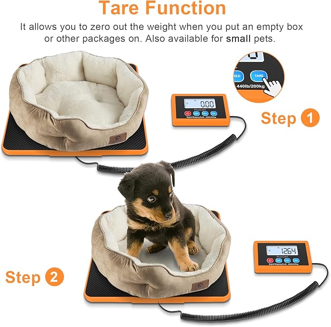 Fuzion Shipping Scale, 440LB/200KG x 10g Digital Postal Scale, Hold/Tare - Image 5