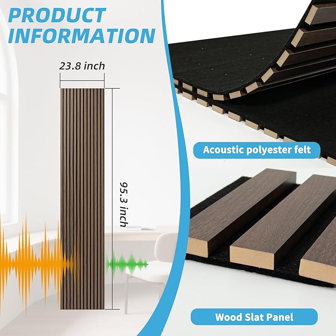 Art3d 1-Pack Acoustic Wood Slat Wall Panel - Image 7