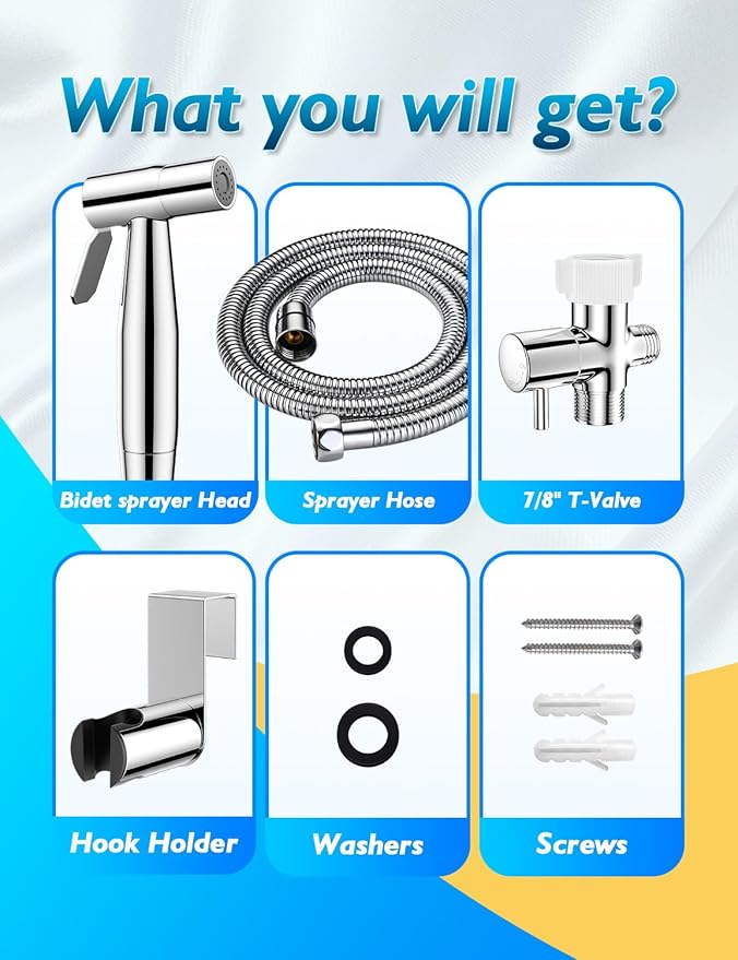 Chrome Handheld Bidet Sprayer, Jet Sprayer - Image 4