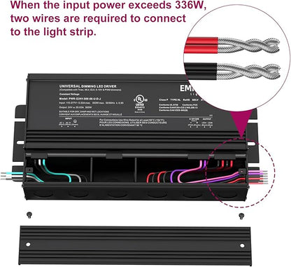 EMITEVER Dimmable Led Driver, 500W AC 110V-277V to DC 24V Transformer, 5-in-1 - Image 2