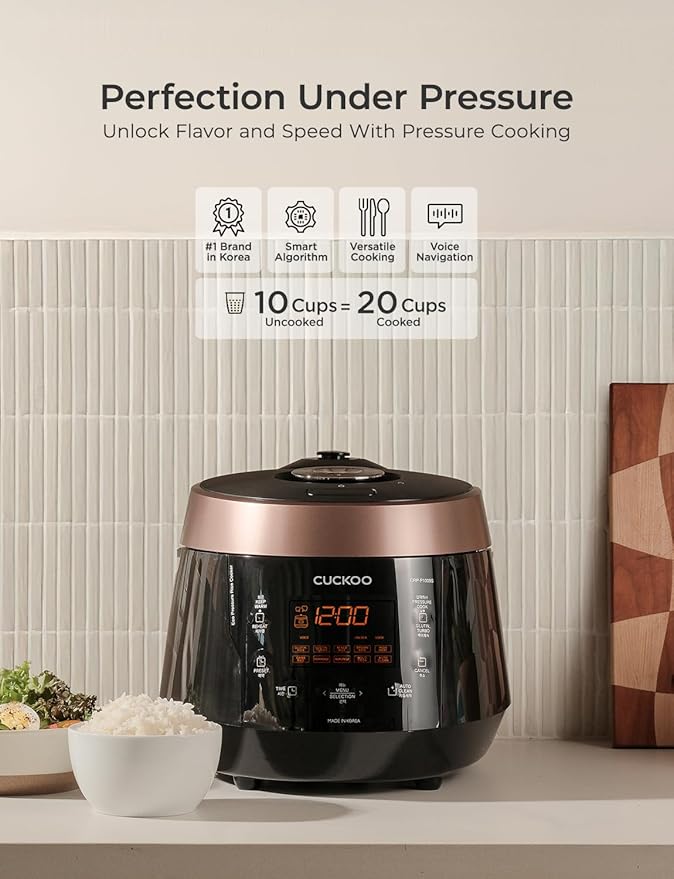 CUCKOO High Pressure Rice Cooker 10-Cup Uncooked / 20-Cup Cooked - Image 2