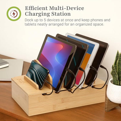 Prosumer's Choice Wooden Charging Station Organizer - Image 2