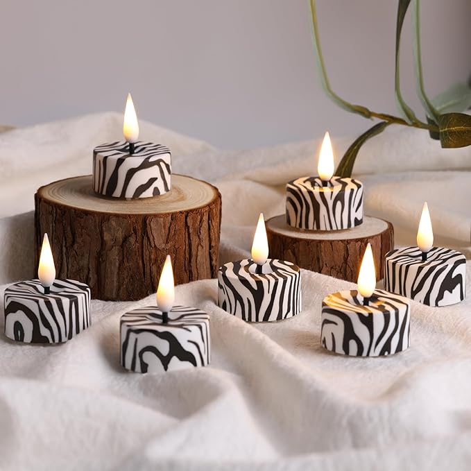 Eywamage Zebras Animal Pattern Flameless Tealights - Image 4