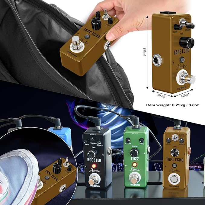 Rowin Tape Echo Delay Digital Guitar Effect Pedal - Image 6