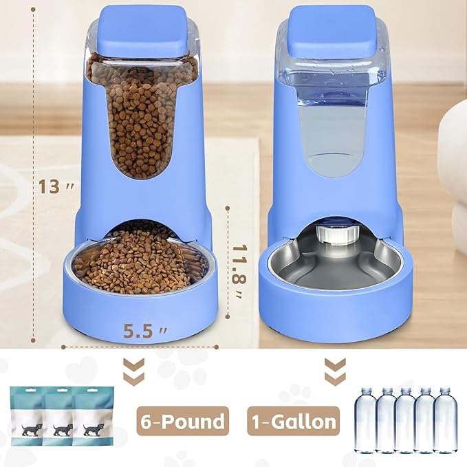 HWONMTE Portable Automatic Cat Feeder and Water Dispenser - Image 2