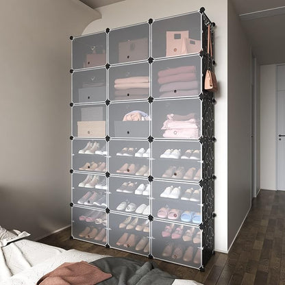 ROJASOP Portable Shoe Rack Organizer, 72 Pairs Covered Shoe Rack Shoe Organizer - Image 9