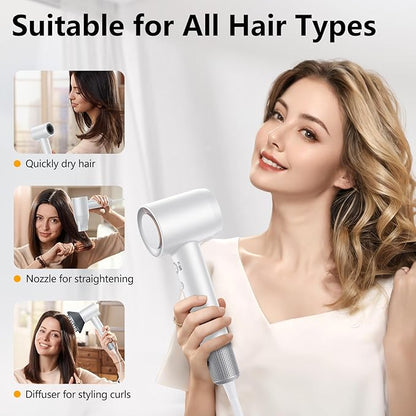 Hair Dryer, 160000 RPM Professional High-Speed Blow Dryer 500 Millions Negative - Image 7