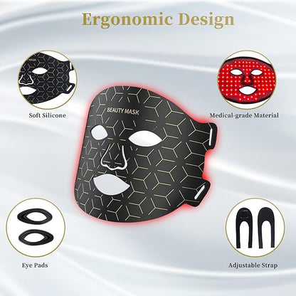 Red Light Therapy for Face & Neck, 7-1 Colors LED Light Therapy mask, - Image 3