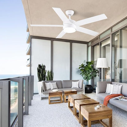 POCHFAN 52 inch White Ceiling Fans - Image 7