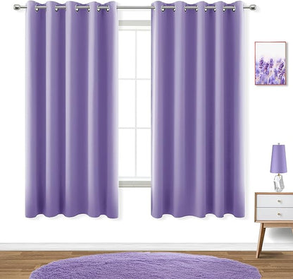 KOUFALL Lavender Curtains for Bedroom Girls 2 Panels Set Blackout Light by KOUFALL