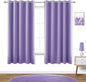 KOUFALL Lavender Curtains for Bedroom Girls 2 Panels Set Blackout Light by KOUFALL