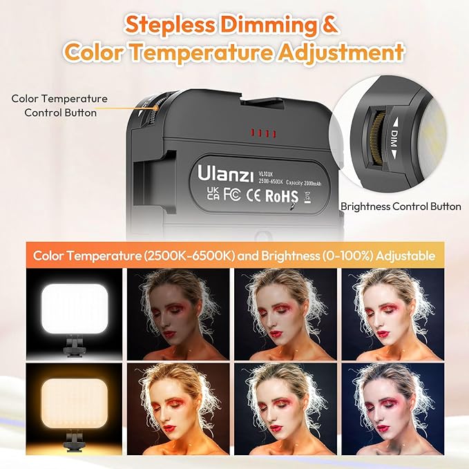 Ulanzi VL100X Selfie Light, Clip LED Light Panel - Image 2
