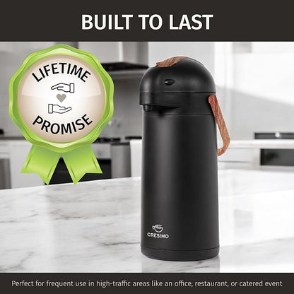Thermal Coffee Carafe 102Oz w/Wood Trim, Keeps Coffee Hot - Image 9