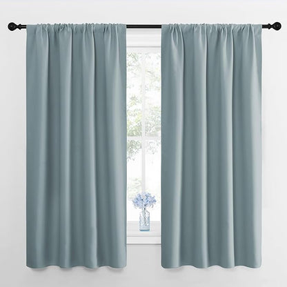 NICETOWN 2 Panels Blackout Curtains, Rod Pocket Thermal Insulated Curtains by NICETOWN