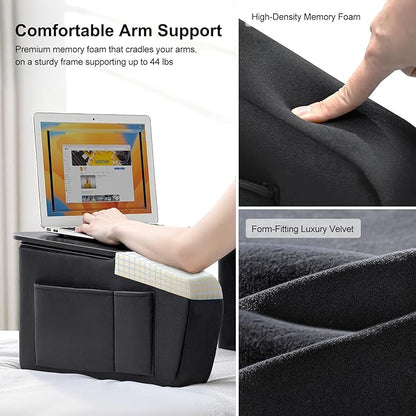 Lap Desk for Adults with Arm Rests, Ergonomic Laptop Pillow Stand for Bed - Image 5
