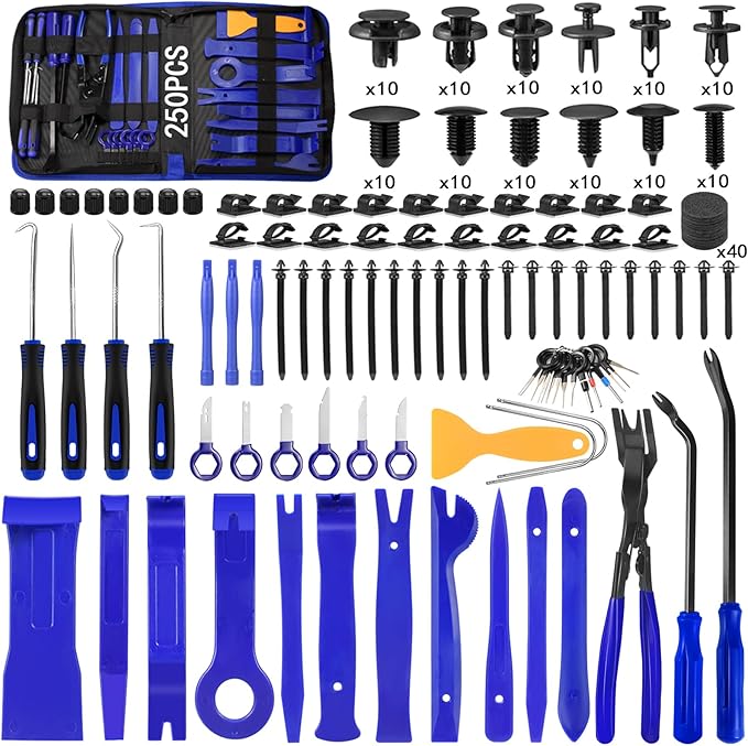 Trim Removal Tool Kit 250Pcs Car Removal Tool Kit Pry Tool Set Auto Clip Pliers by Eaukar