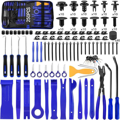 Trim Removal Tool Kit 250Pcs Car Removal Tool Kit Pry Tool Set Auto Clip Pliers by Eaukar