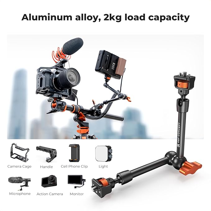 K&F CONCEPT 11" Magic Arm Clamp Kit - Image 2