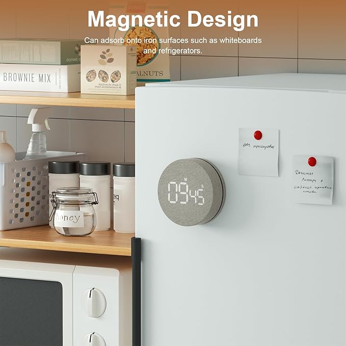 AVINIA Desk Timer for Productivity Magnetic Digital Kitchen Timer Rechargeable - Image 4