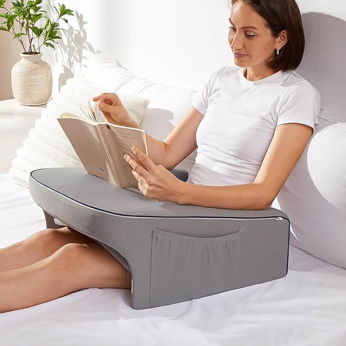 Reading Pillow for Bed, Gaming Pillow for Lap, Petite Adults, Teens Arm Rest by cooloo8