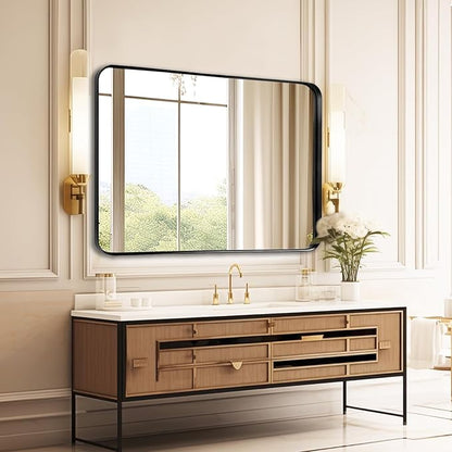 Fabuday Large Black Bathroom Mirror 40x30 Inch - Image 3