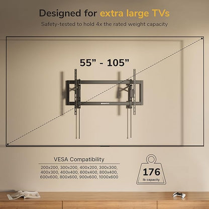 Mount-It! Advanced Extendable Tilt TV Wall Mount - Image 2