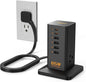 USB Charging Station for Multiple Devices PD 65W, TESSAN 9-in-1 USB C Charger by TESSAN