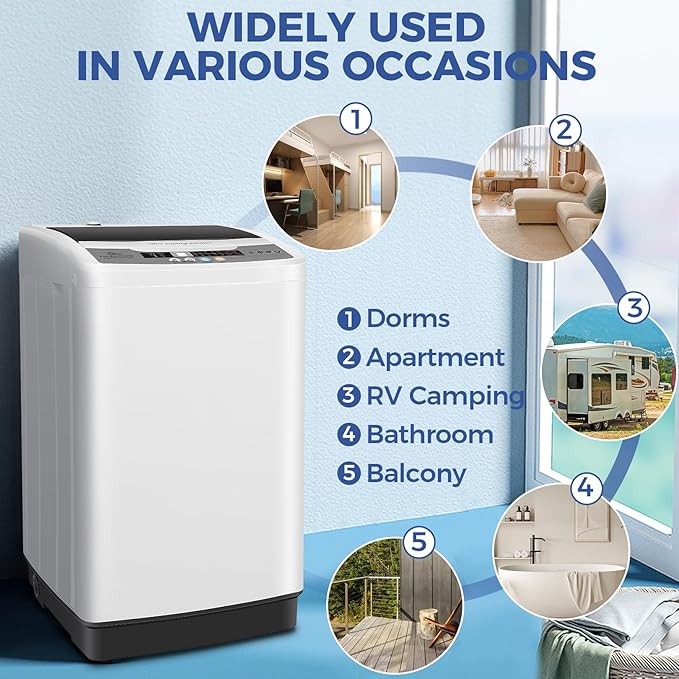 Nictemaw Portable Washing Machine 20Lbs Portable Washer Machine - Image 8