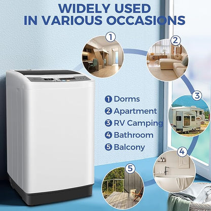 Nictemaw Portable Washing Machine 20Lbs Portable Washer Machine - Image 8