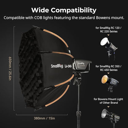 SmallRig LA-O65 Octagonal Softbox, 65cm/25.6in Quick Release Softbox - Image 2