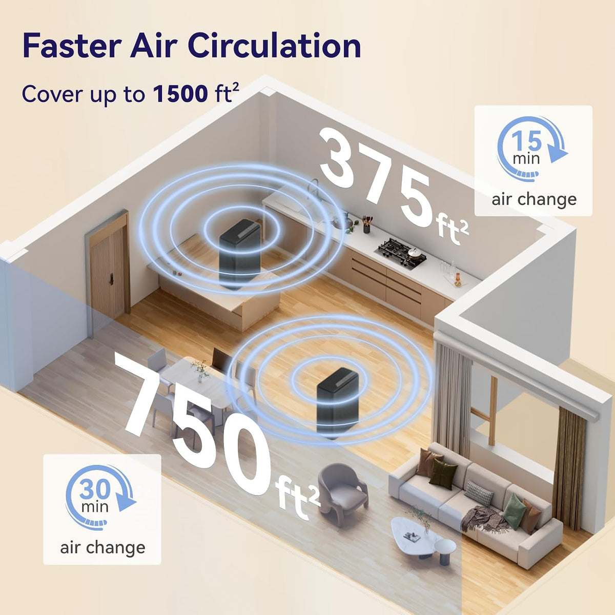 yariki air purifiers for home pets covers up on a desk or shelf