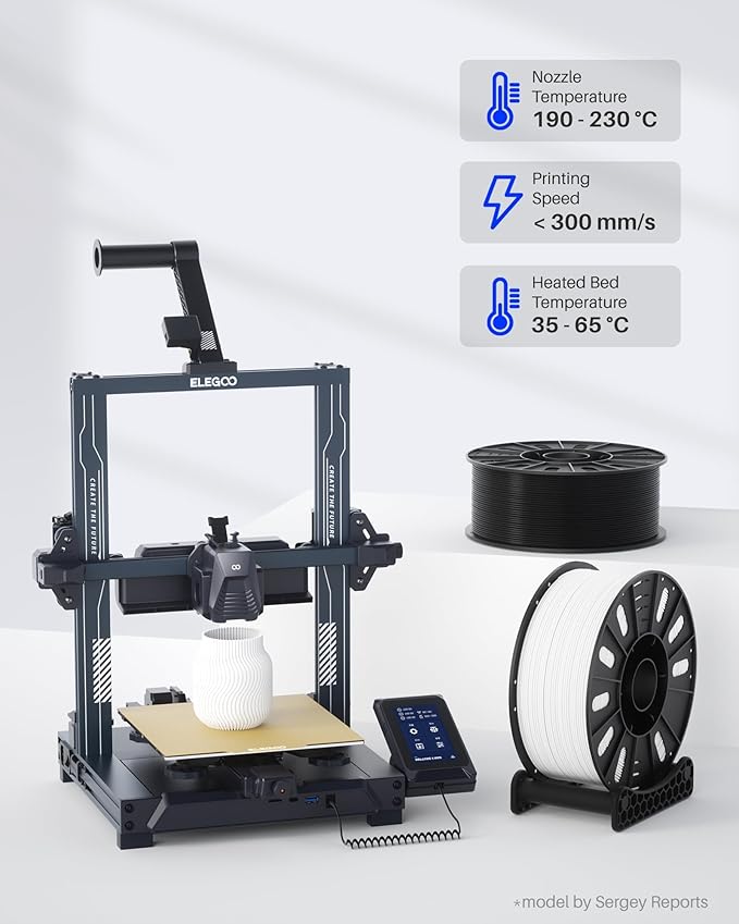 ELEGOO PLA Filament 1.75mm Black 3KG, 3D Printer Filament Dimensional Accuracy - Image 5