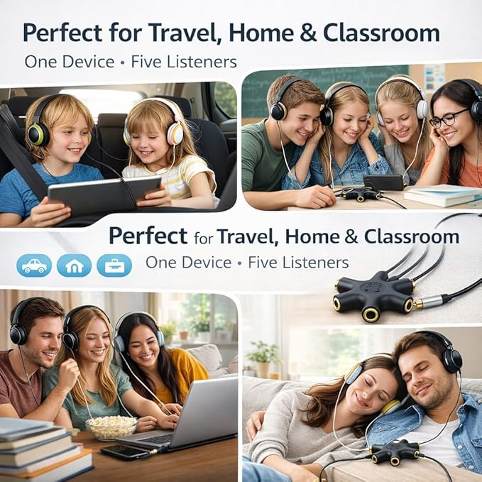 Mizi 5-Way 3.5mm Headphone Splitter - Image 6