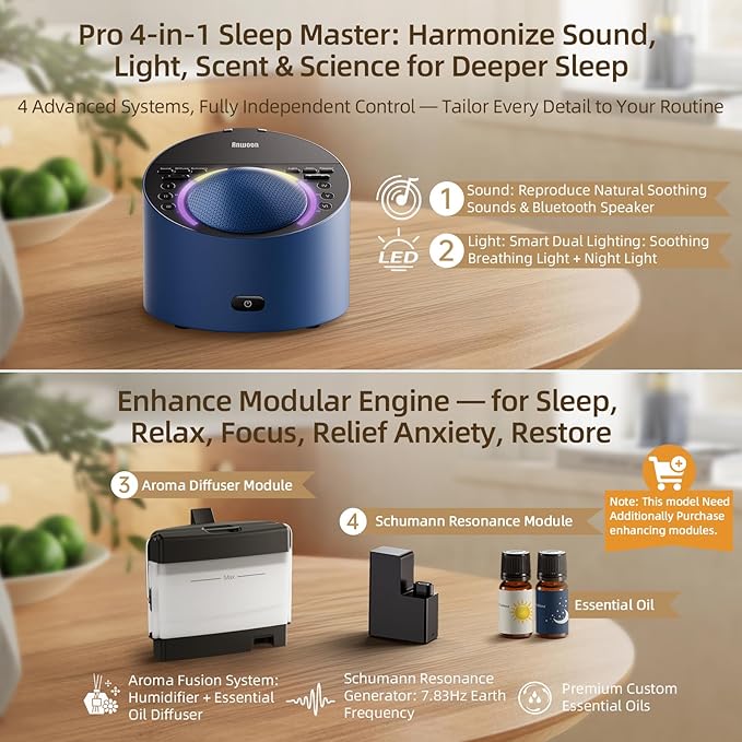 Sound Machine & Night Light, Premium Metal Shell - Image 2