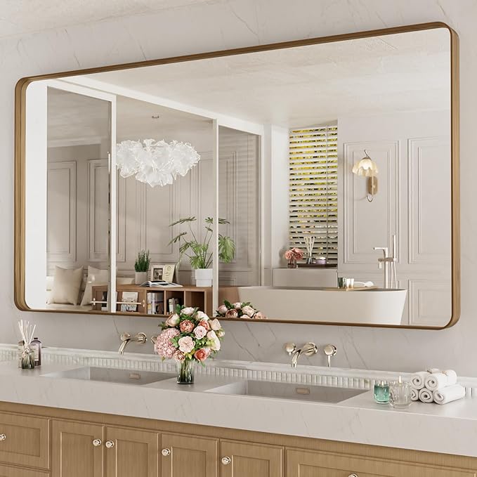 LOAAO 72X40 Inch Bathroom Mirror by LOAAO
