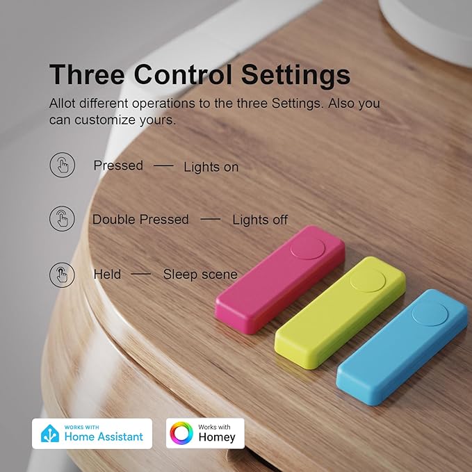 THIRDREALITY ZigBee Smart Button 3 Pack, 3-Way Remote Control, Require Zigbee - Image 3