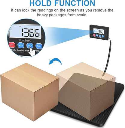 Fuzion Shipping Scale, 440LB x 10g High Accuracy Postal Scale, Hold/Tare - Image 3