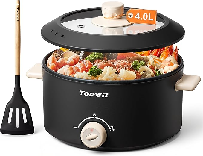 TOPWIT Hot Pot Electric, 4L Electric Pot by TOPWIT