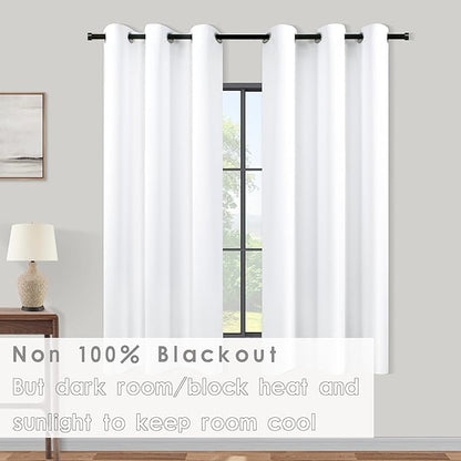 KOUFALL White Kitchen Curtains Sets - Image 2