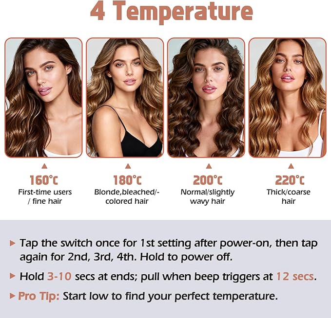 KIMUSE Automatic Rotating Curling Iron, 1.25 Inch - Image 5