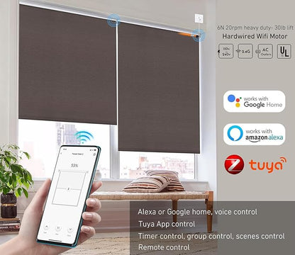 110V/120V Tuya WiFi 35mm Roller Blinds Motor Wired, 6N 20rpm, Smart Google - Image 2
