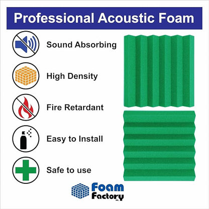 Foam Factory Inc 24 Pack Color Acoustic Foam Panel Studio Soundproofing Wedge - Image 3