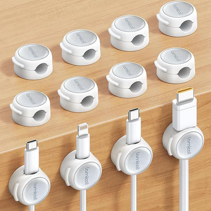 12Pack Magnetic Cable Clips Cord Organizer by Lamicall
