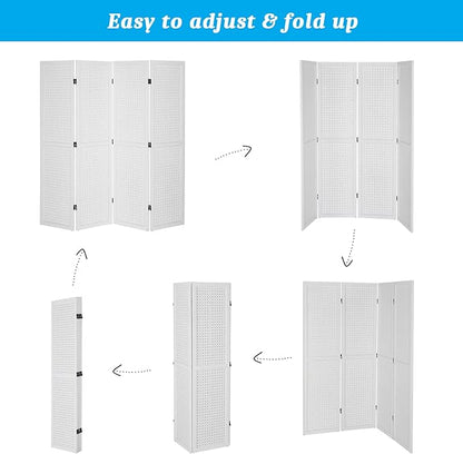 Bonnlo 4 Panel Pegboard Freestanding, 5 FT Portable Display Board Organizer - Image 3